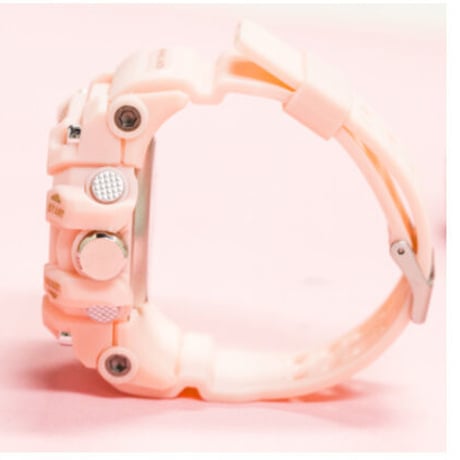 【可愛いくて超便利】 SMAEL レディース腕時計 50m防水 ミリタリー スポーツ クォーツ LEDデジタル クロノグラフ 日付表示 アウトドア 【1808】