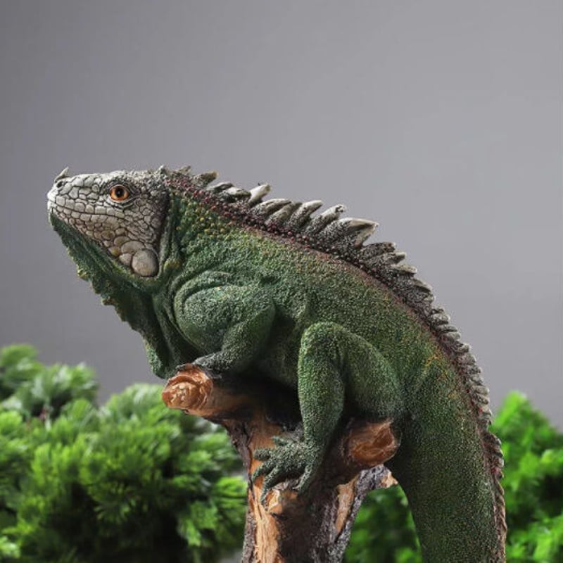 イグアナの置物 樹脂製