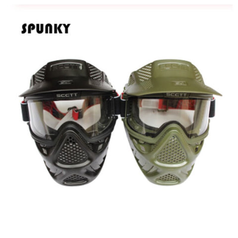 SPUNKY サバゲー ミリタリー ペイントボールマスク フルフェイスマスク