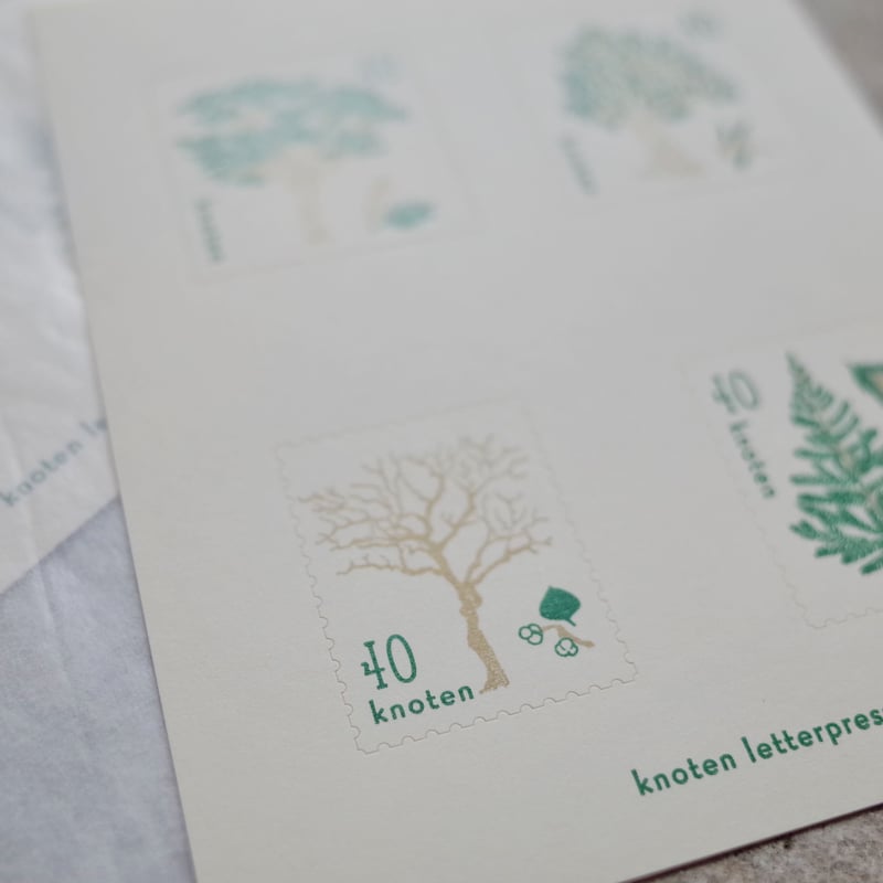 knoten 切手風シール【木々】 | ツバキ舎