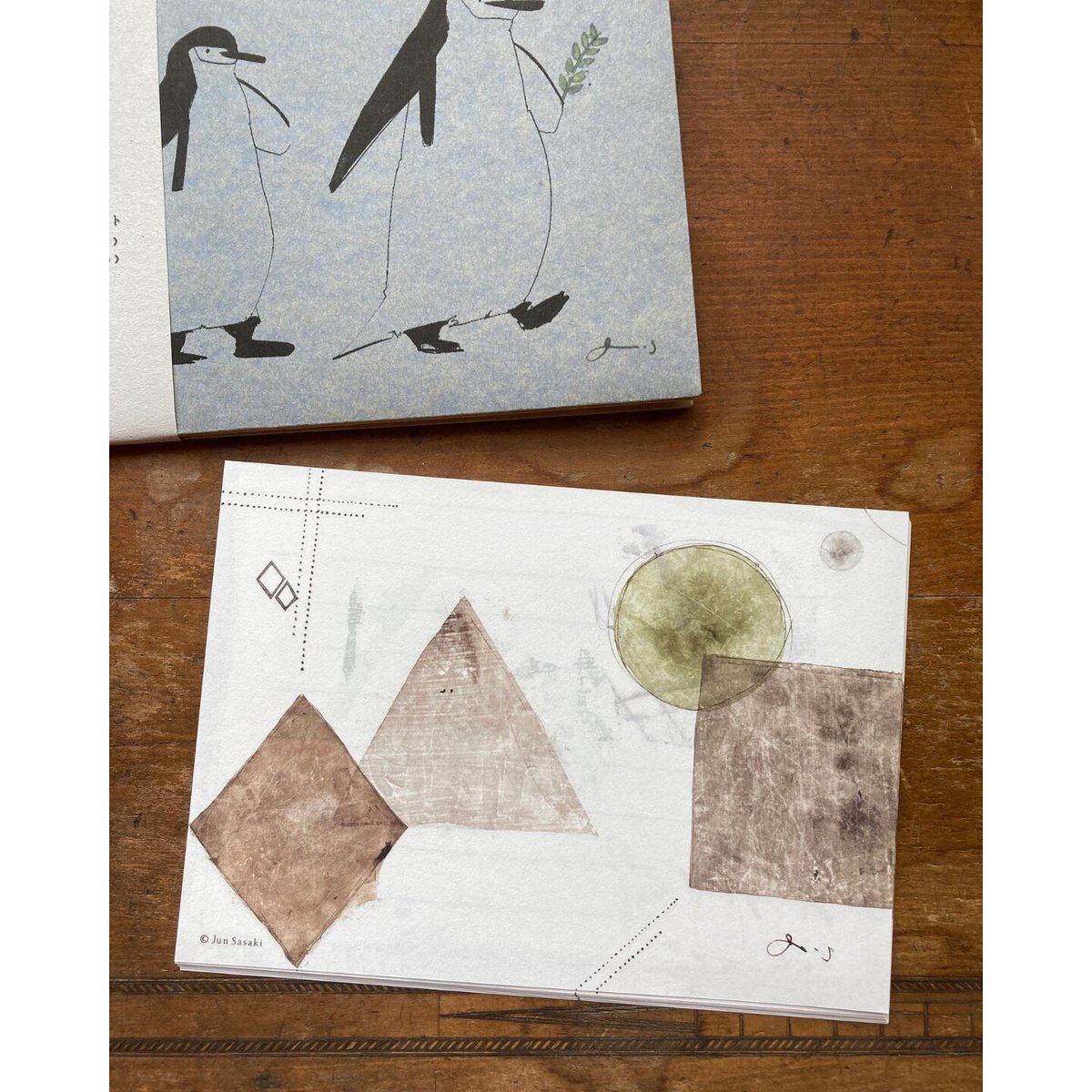 Jun Sasaki レターセット ペンギン、鳥、ハリネズミ | ツバキ舎