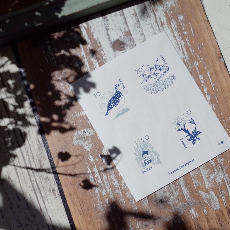 knoten 切手風シール【山】 | ツバキ舎