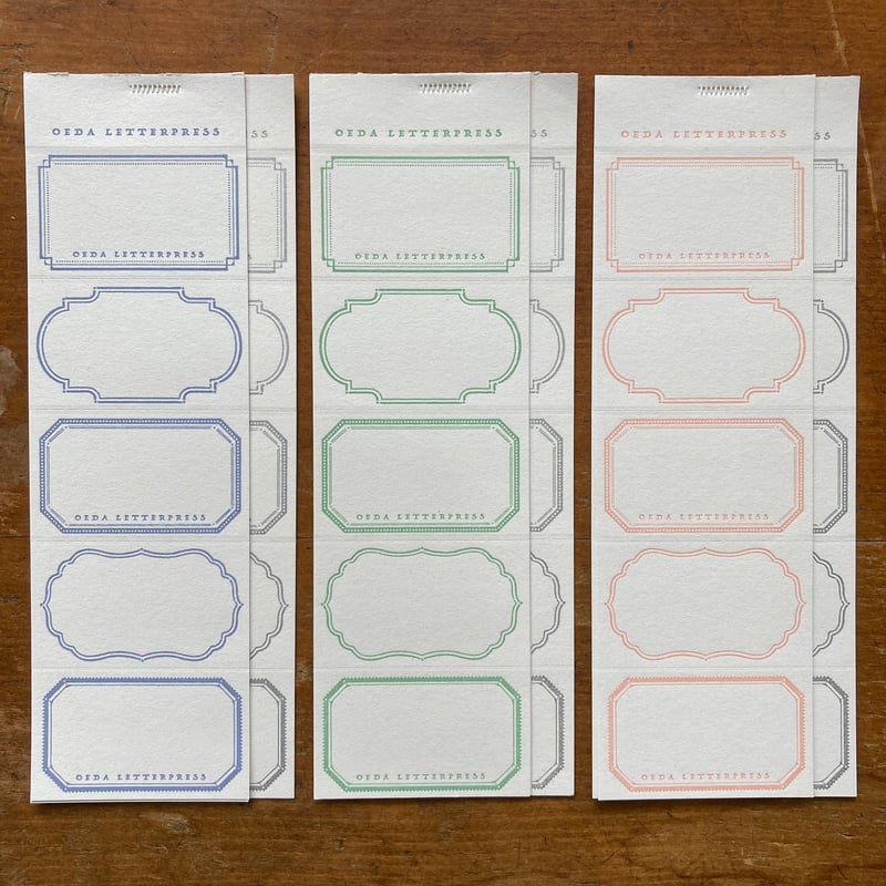 大枝活版室 Limited Edition 5frame label book 【 Pale