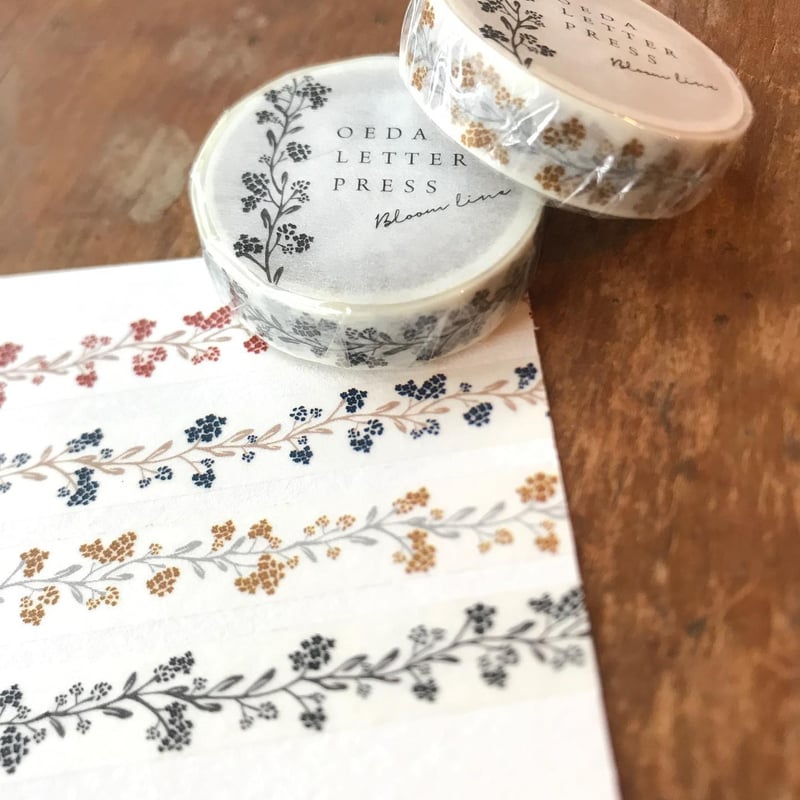 大枝活版室 masking tape ［Bloom line］ | ツバキ舎