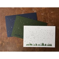 knoten　ポストカード　星と森と家