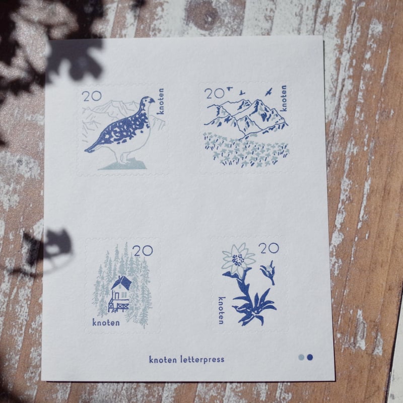 knoten 切手風シール【山】 | ツバキ舎