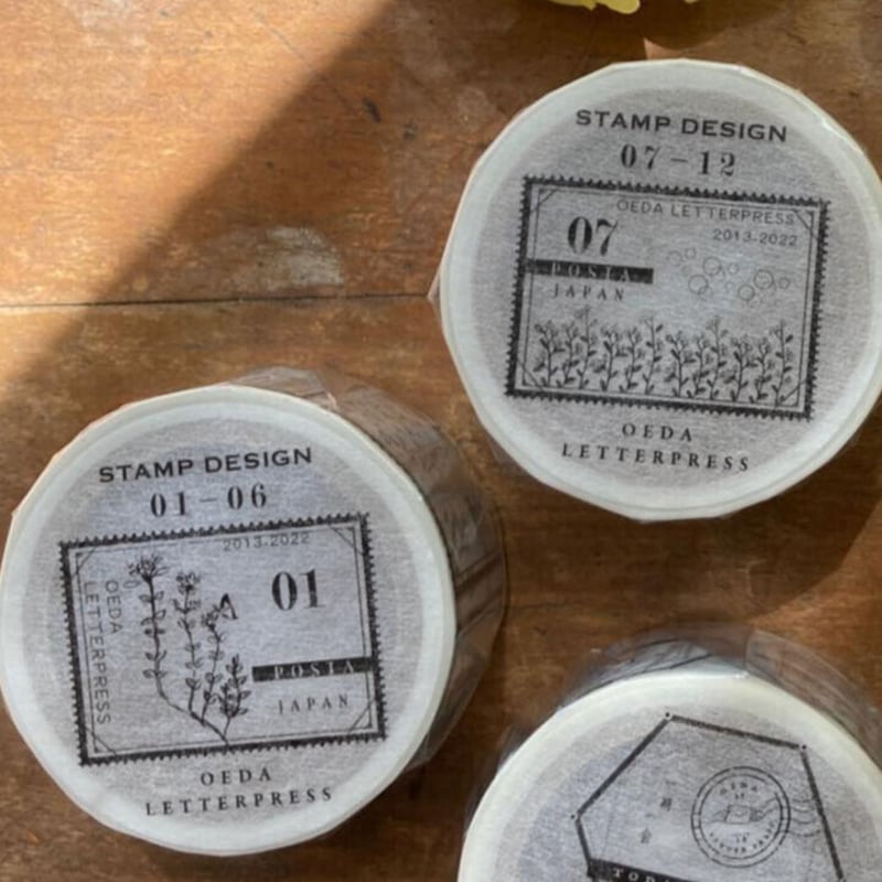 大枝活版室 Masking tape【 Stamp 01-06 / Stamp 07-12 】...