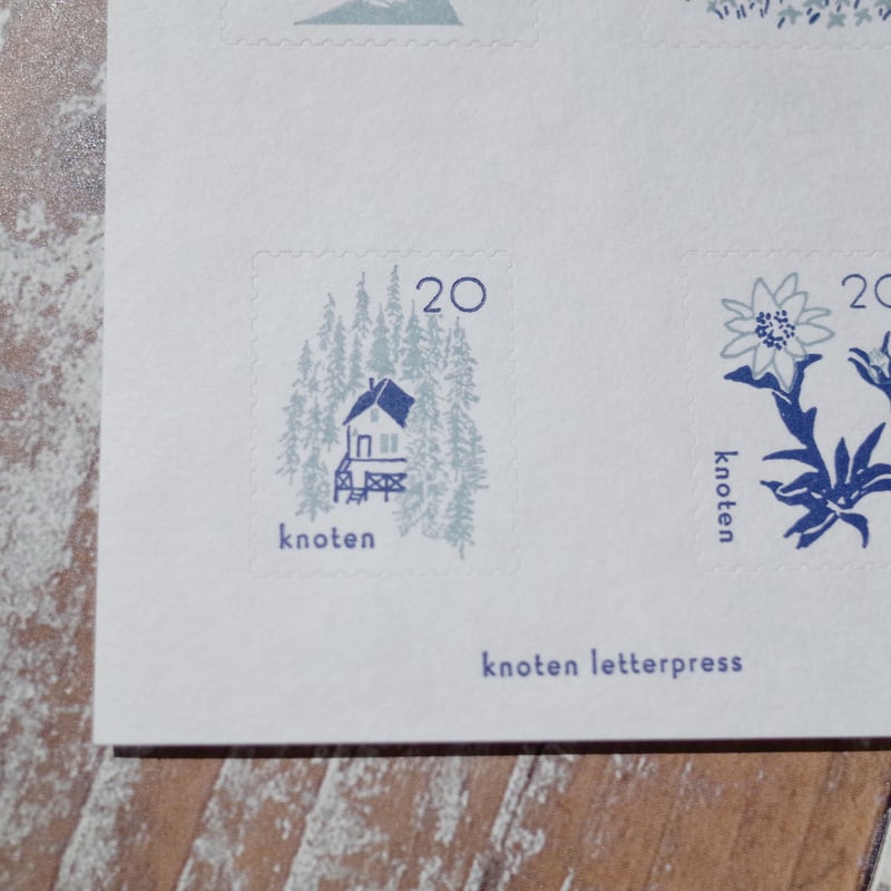 knoten 切手風シール【山】 | ツバキ舎