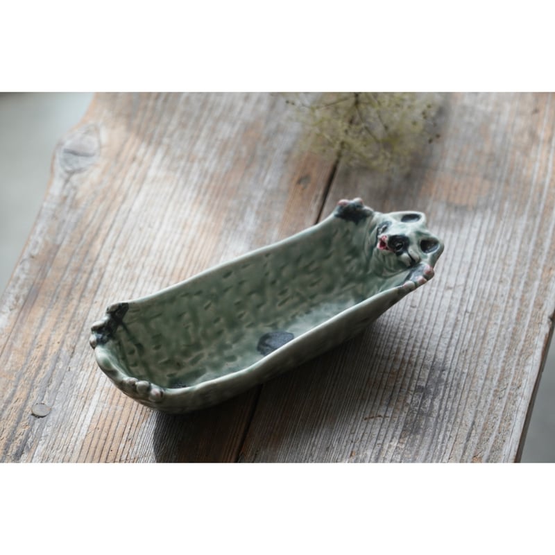 廣田哲哉　猫　小皿　トレイ　 2枚セット 廣田哲哉】ネコ長皿 | Kinilu STORE