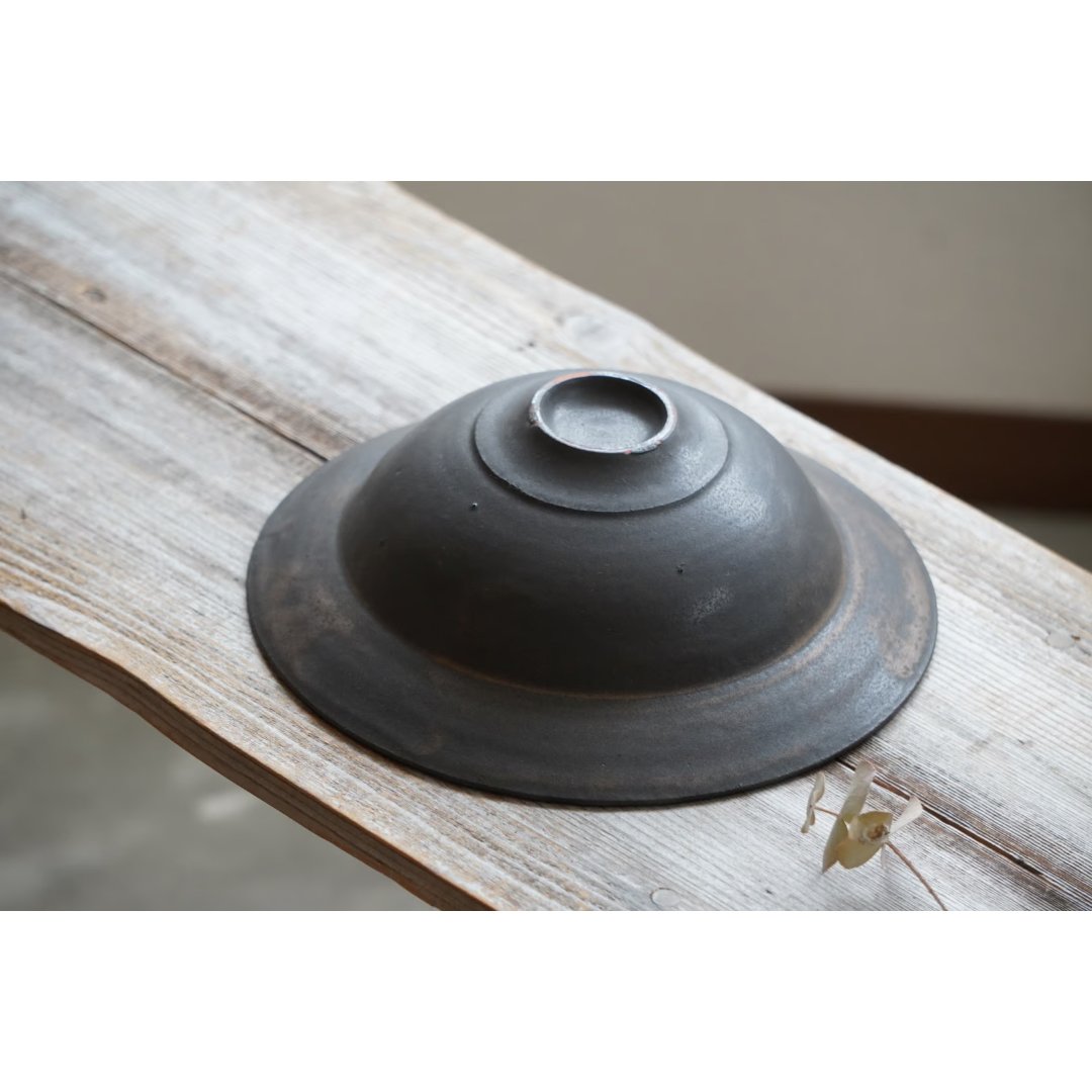 LouBoutin様　新品　陶器　陶芸作家　黒のオーバルリムBOWL5個 y LouBoutin様 新品 陶器 陶芸作家 黒のオーバルリムBOWL5個 y
