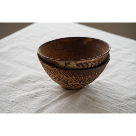 黄瓷輪花鉢 (未使用 新品同様) 0623183227_60d2ffab24a46.jpg