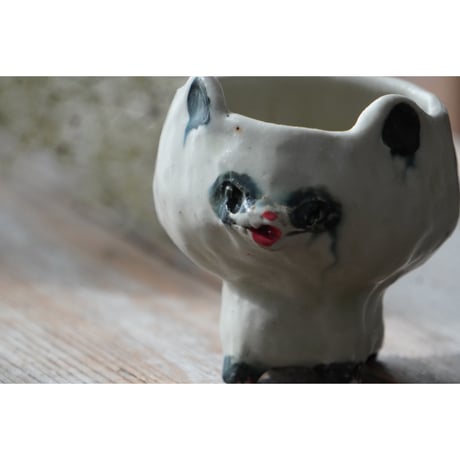 【廣田哲哉】パンダネコぐい呑み