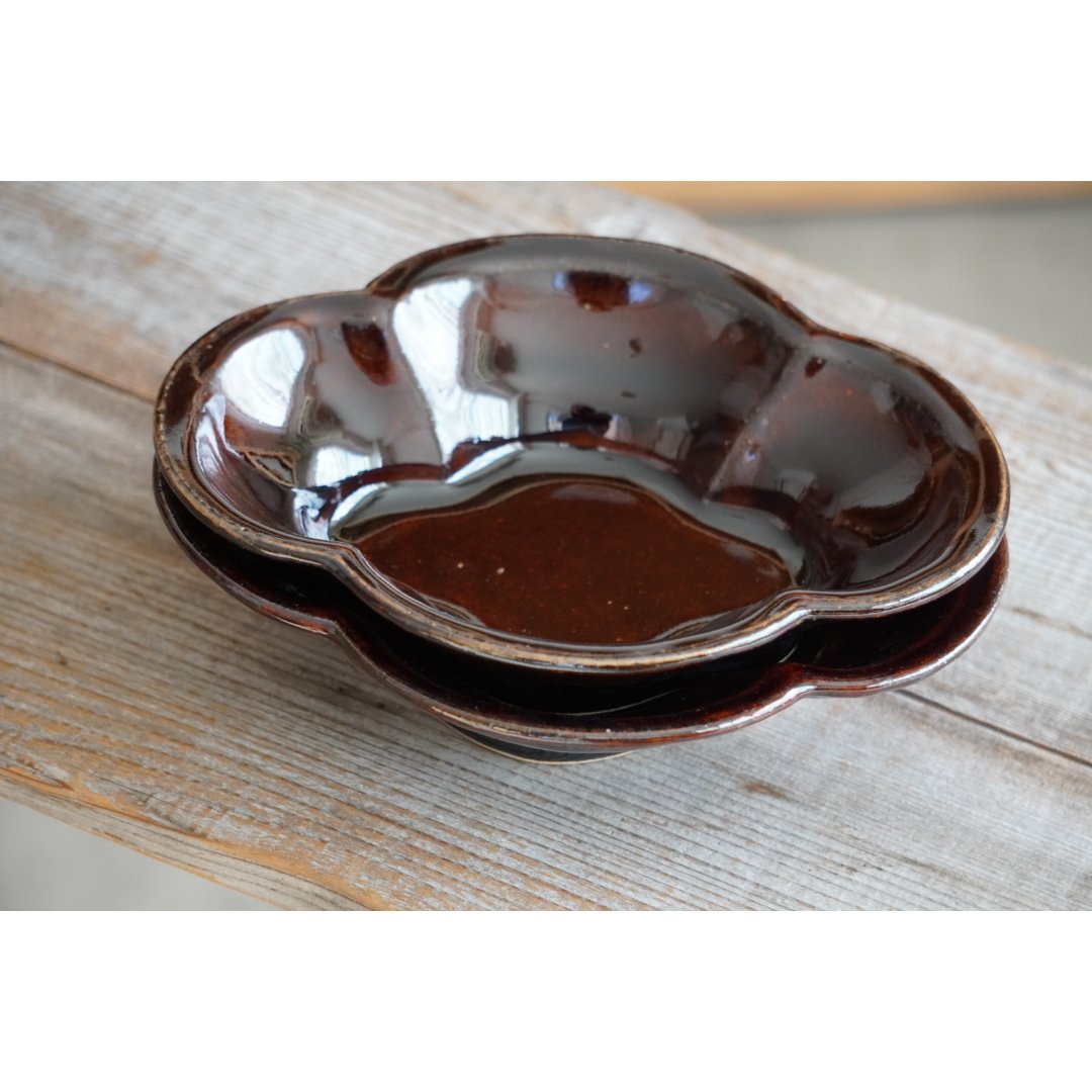 加藤舞】 飴釉鍔縁木瓜皿M | Kinilu STORE