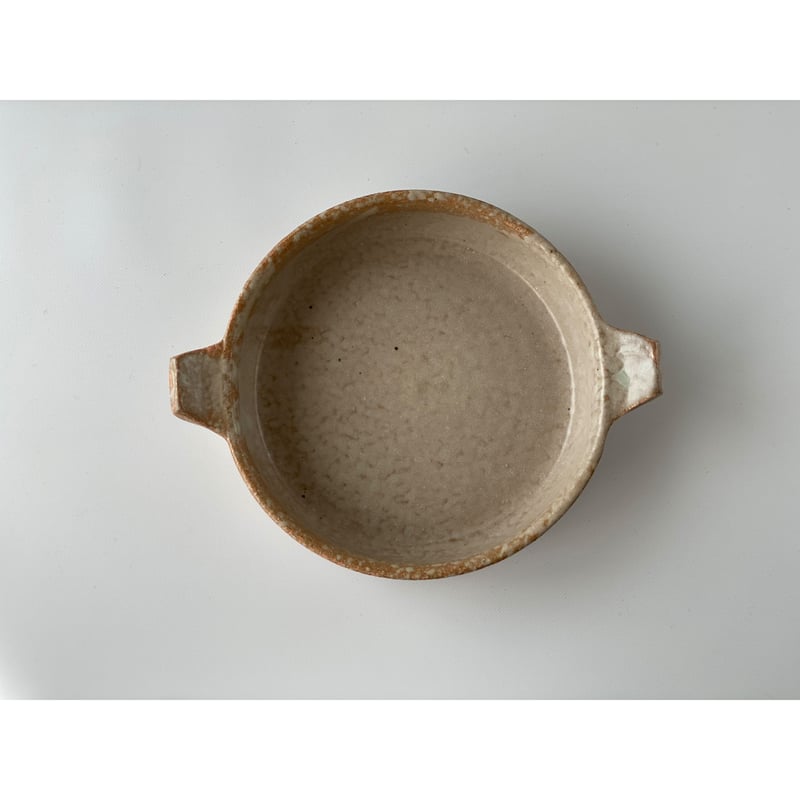 遠藤素子】グラタン皿 大 粉引／鉄釉 | Kinilu STORE