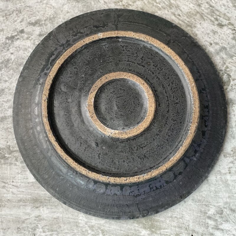 佐藤敬】8寸リム皿 青／緑 | Kinilu STORE