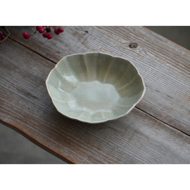 石黒 剛一郎 銀彩輪花鉢 石黒剛一郎】楕円輪花鉢 | Kinilu STORE