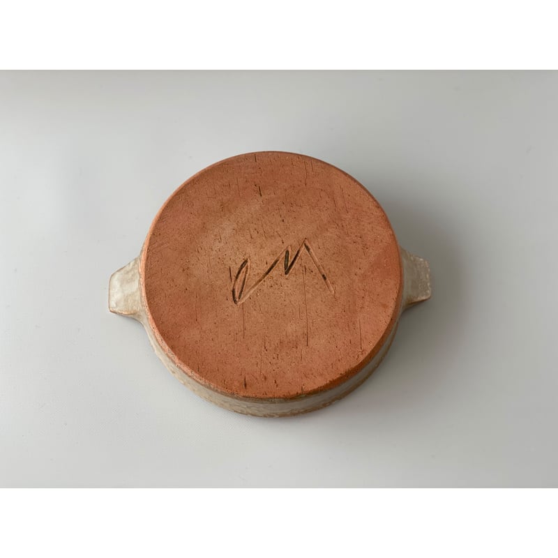 遠藤素子】グラタン皿 大 粉引／鉄釉 | Kinilu STORE