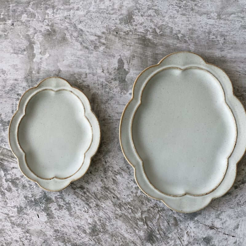 中林範夫】花雲皿A 白 7寸 | Kinilu STORE