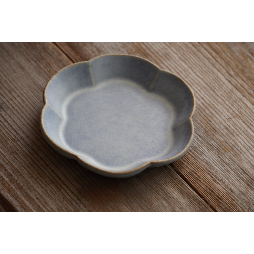 中林範夫】4寸花皿 白/青 | Kinilu STORE