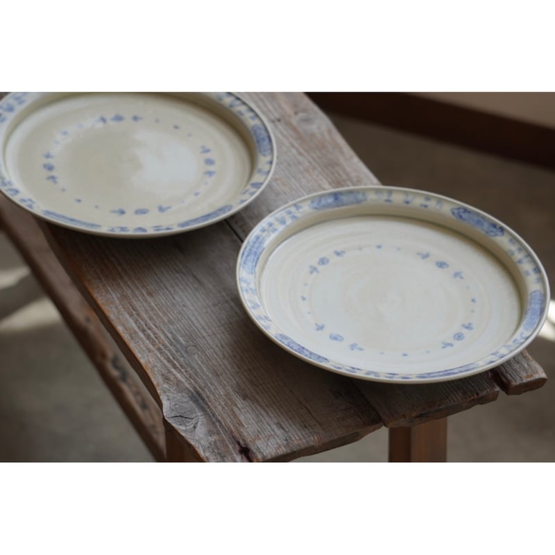 鈴木まどか】安南菊割七寸リム皿 | Kinilu STORE