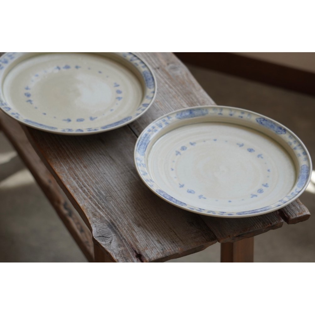 鈴木まどか　　安南菊割楕円皿 安南鉄彩菊割楕円皿（小）【鈴木まどか】