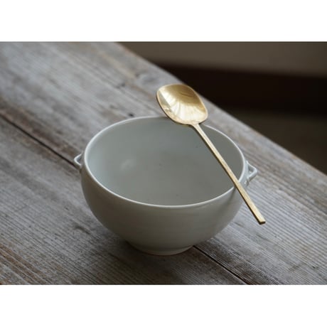 【鈴木まどか】白瓷耳付碗
