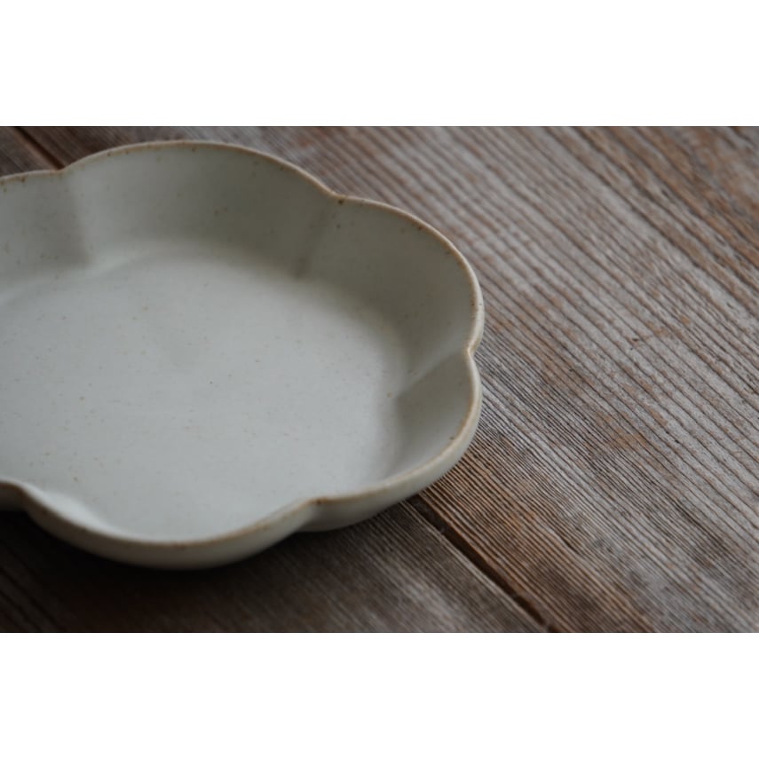 中林範夫】4寸花皿 白/青 | Kinilu STORE