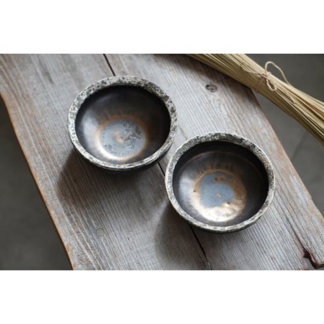 【平井悠一】丸小鉢 白／泥彩