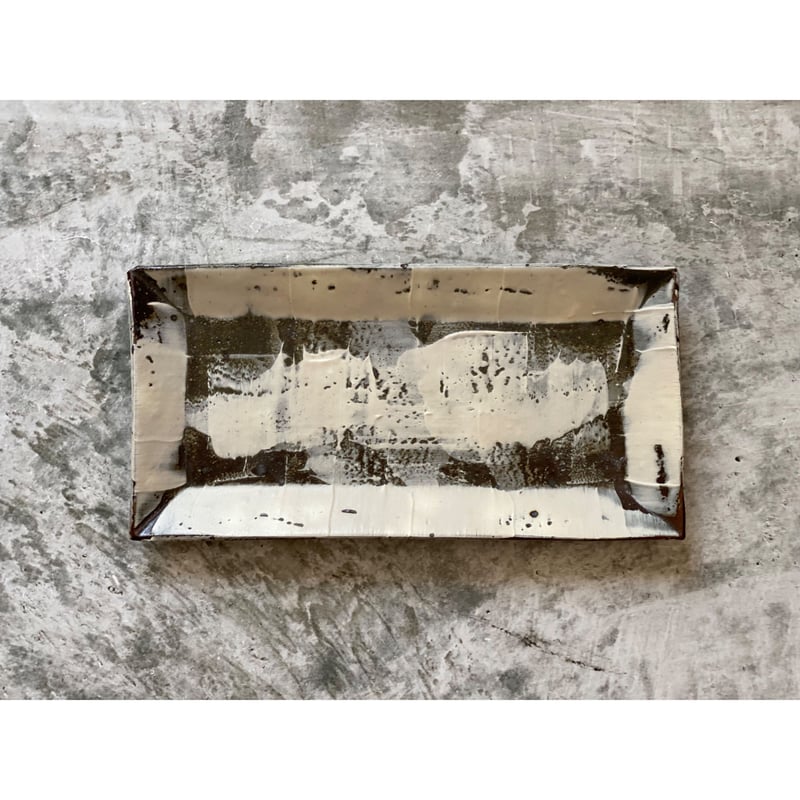 大原拓也】長角皿 M／刷毛目 | Kinilu STORE