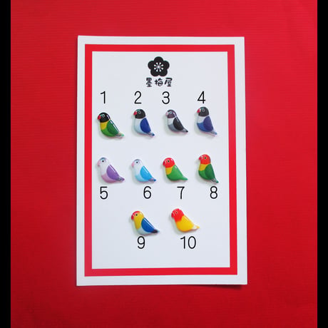 【選べるピンバッジミニ】ボタンインコ