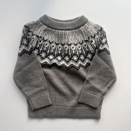FUB  Fair Isle Sweater  - Beige melange