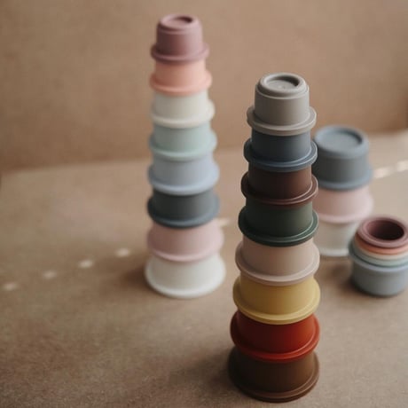 Mushie Stacking Cups Toy | Made in Denmark (Retro)