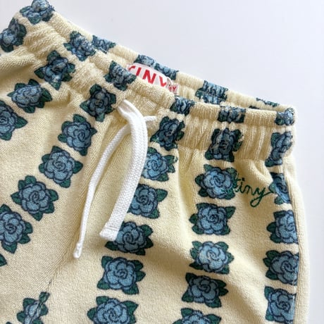 tiny cottons  Blue Flowers Towel Pant