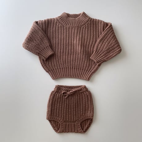 QUINCY MAE　Chunky Knit sweater - cocoa