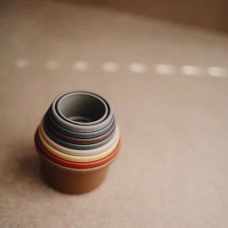 Mushie Stacking Cups Toy | Made in Denmark (Retro)