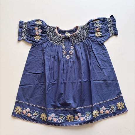 Apolina  VERNA SMOCK DRESS - AZUL