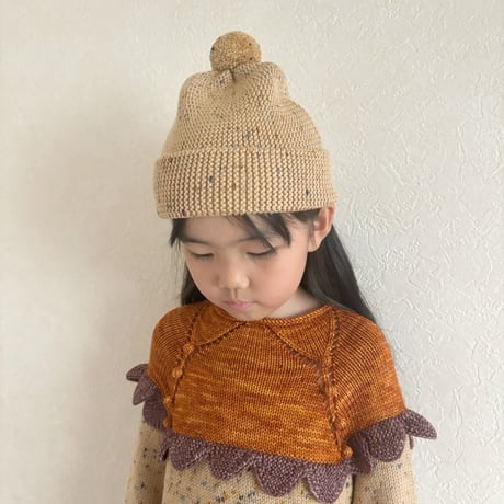 Misha & Puff　Scallop Yoke Tunic Dress - Camel confetti