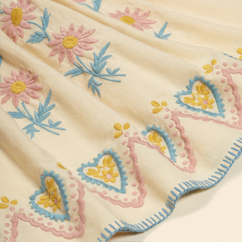 Apolina☆Penny Smock Dress-Cashew☆3-5y Cotton woven embroidered dress vintage inspired child. – Apolina