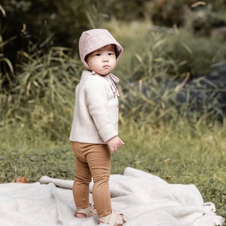 Briar Baby  BRIMMED BLUSH LINEN BONNET