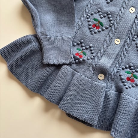 KongesSløjd　SOLEIL CARDIGAN GOTS - COUNTRY BLUE