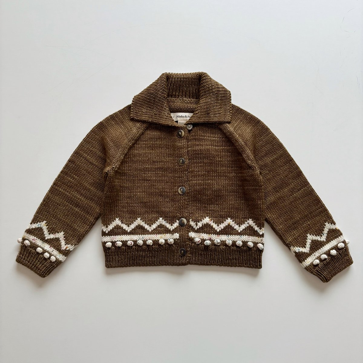 Misha & Puff カーディガン Misha & Puff Zig Zag Cardigan - Nutshell | Baby