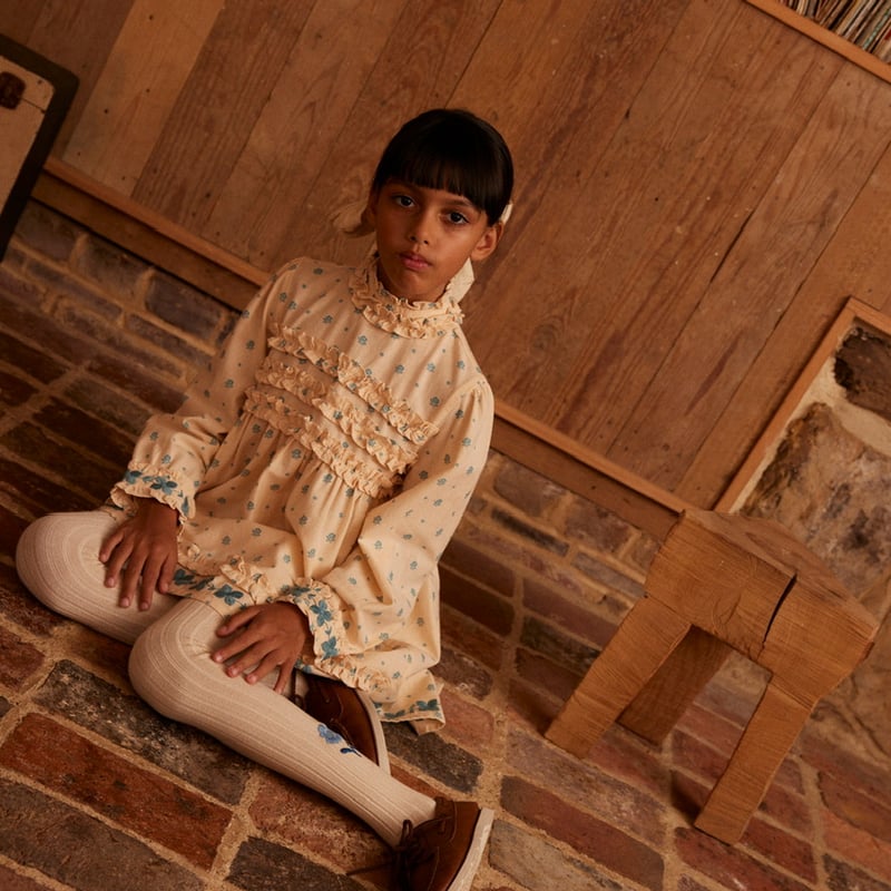 アポリナ 3-5y apolina Meadow Calico Cashew Apolina Meadow Calico