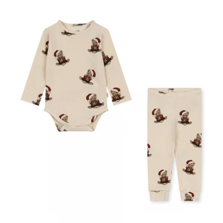 Konges Sløjd 　BASIC BODY/PANTS SET GOTS  - CHRISTMAS TEDDY