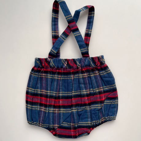 CARAMEL 　MUSA BABY ROMPER - BLUE TARTAN