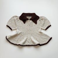 Misha & Puff　Crochet Trim Puff Top - Iris Confetti