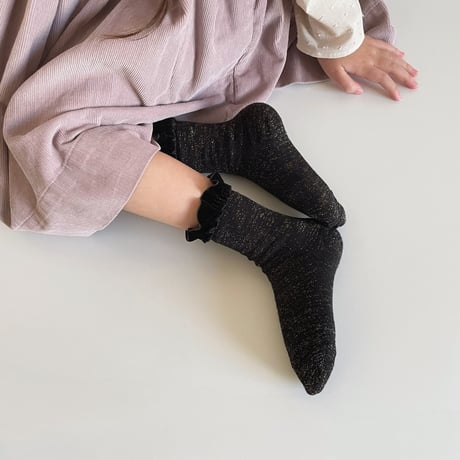TOKIDOKI Socks ーBlack Glitter