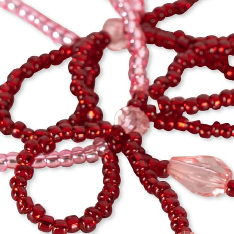 Konges Sløjd 　PEARLY NECKLACE & BRACELET S - MELLOW ROSE/RIO RED