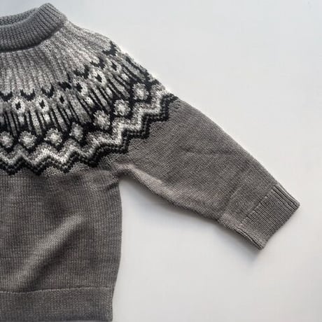 FUB  Fair Isle Sweater  - Beige melange