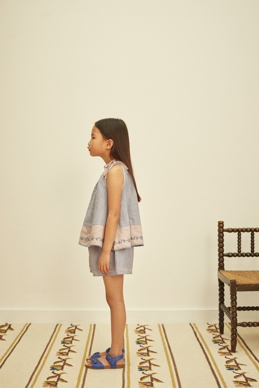 Apolina EMELINE SHORT SET - BLUE-LILAC/LILAC |