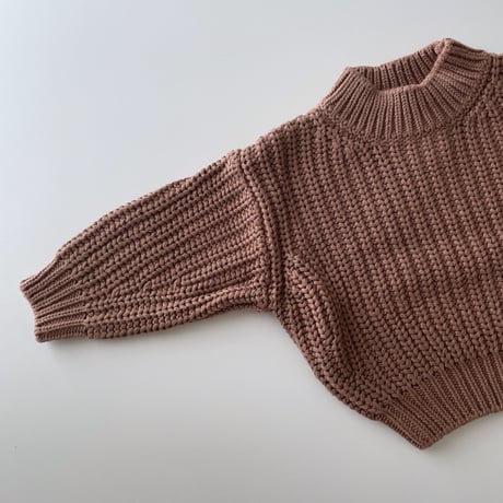 QUINCY MAE　Chunky Knit sweater - cocoa